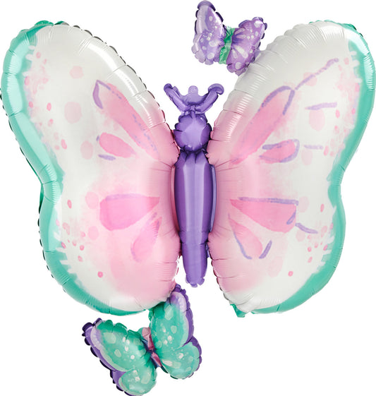 29" Butterfly Flutters Mylar Balloon
