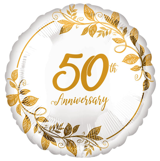 Happy 50th Anniversary Mylar Balloon