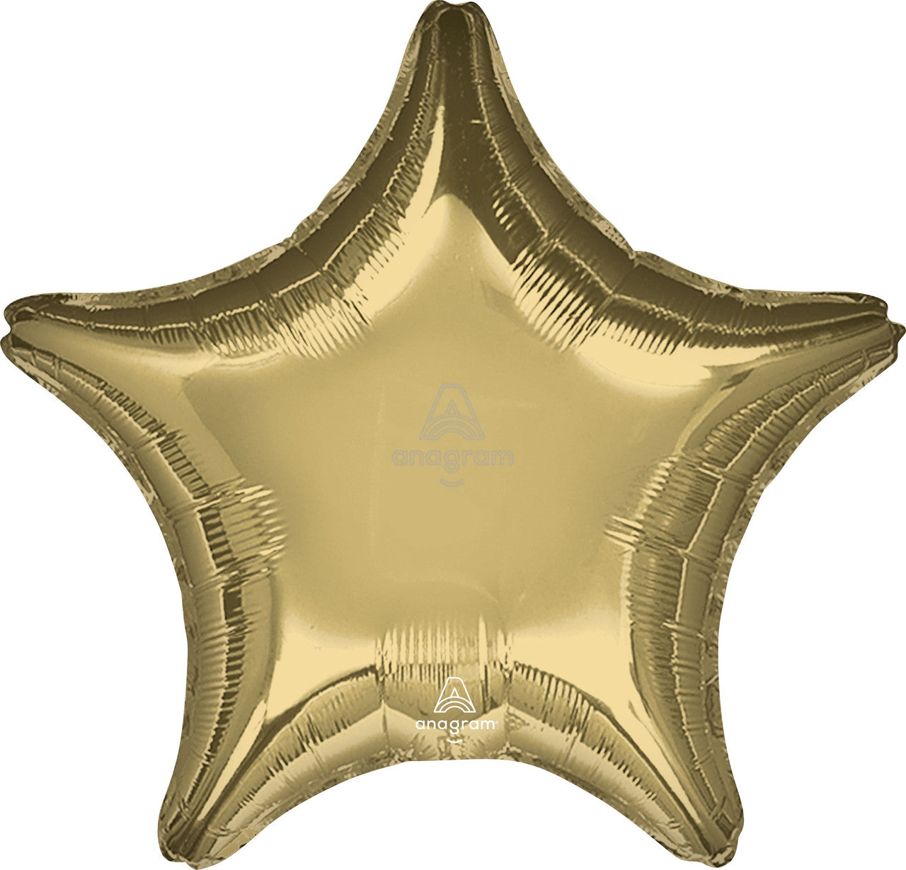 Star Shape White Gold Mylar Balloon
