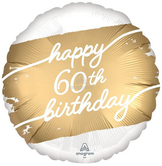 18"A Happy 60th Birthday Mylar Balloon
