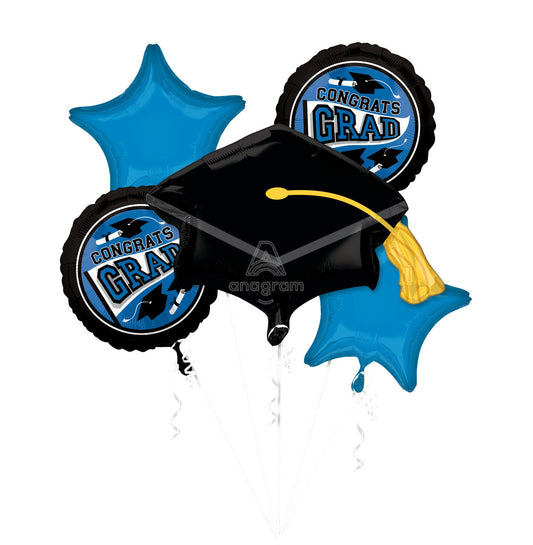 Bouquet True To Your School Blue Mylar Balloon Package