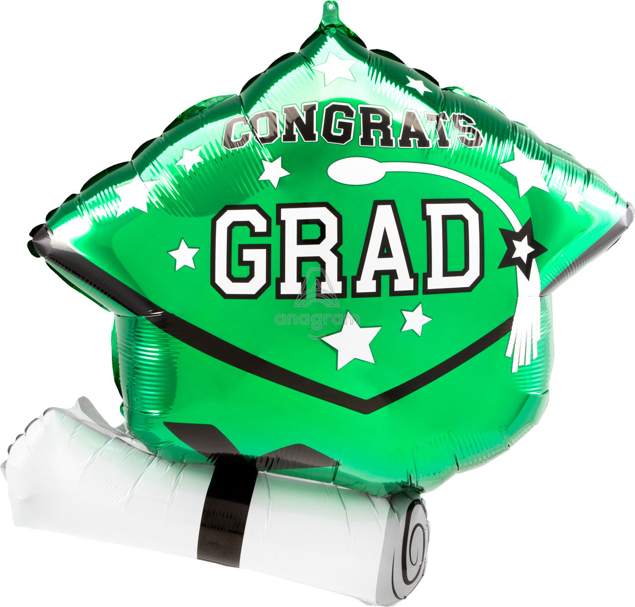 25"A Congrats Grad Green Mylar Balloon
