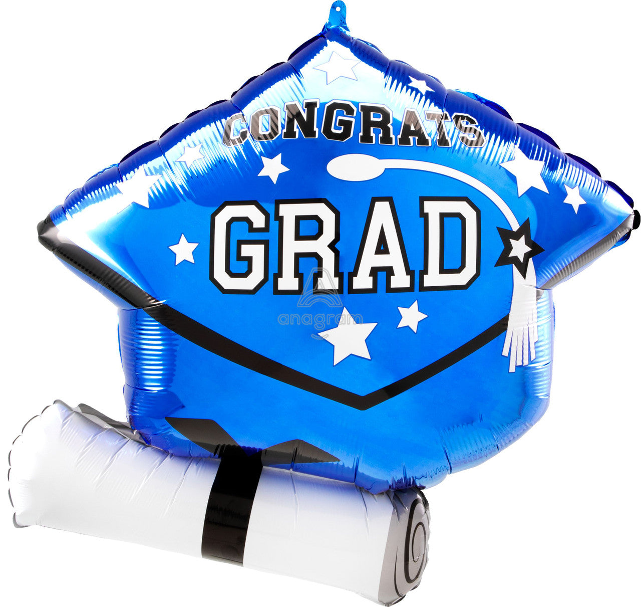 Congrats Grad Be True To School Blue 25" Mylar Balloon