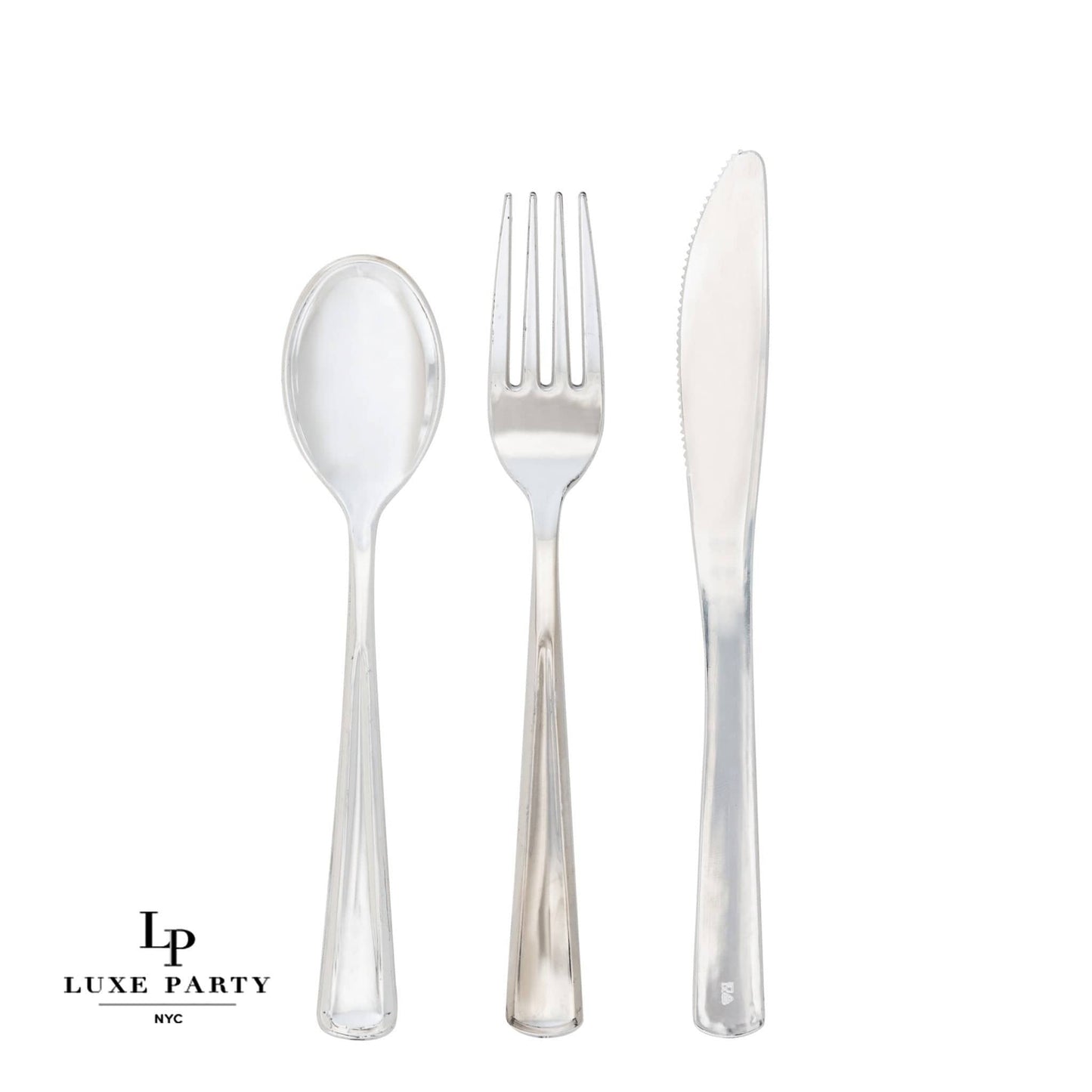 Silver Plastic Cutlery Combo Set | 60 Pieces