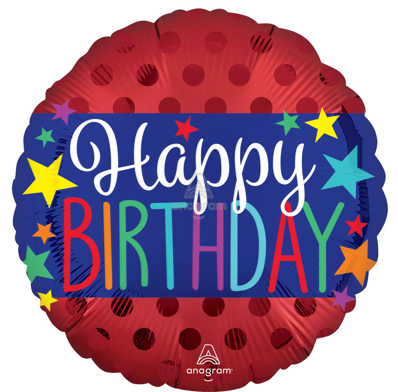 18"A Happy Birthday Banner mylar balloon