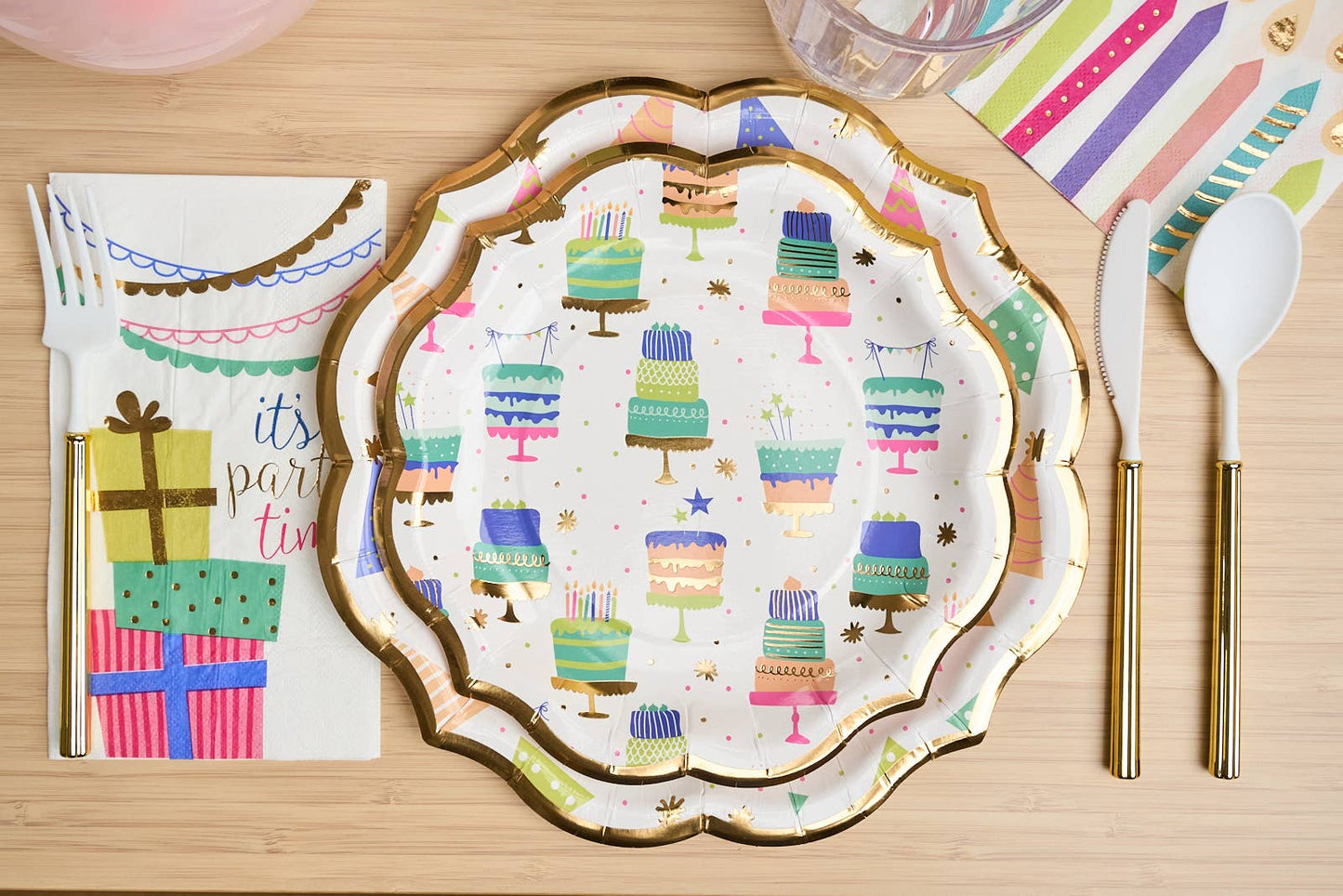 Paper Salad Plate Birthday Candles/8ct