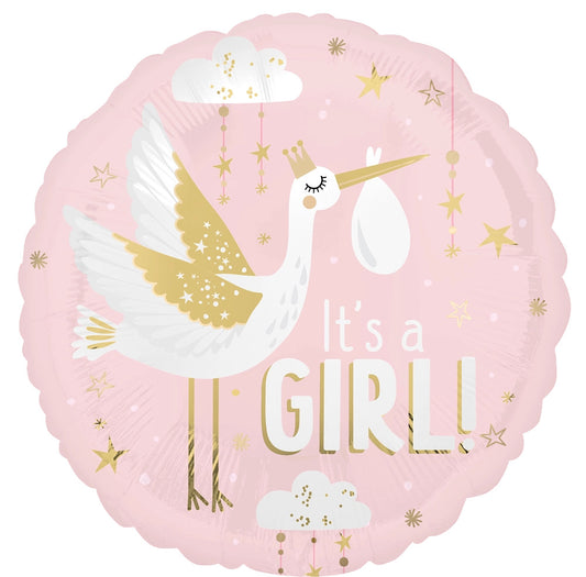 It's A Girl  Special Delivery Baby Mylar Balloon