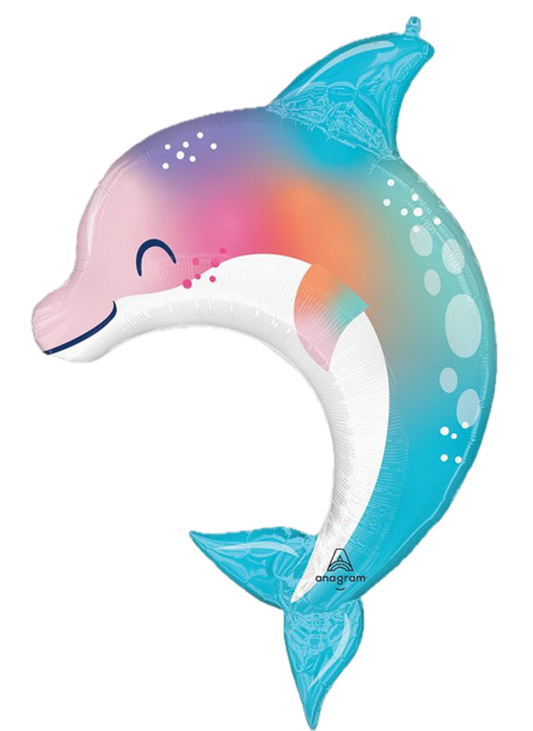 33" Dolphin Under The Sea Mylar Balloon