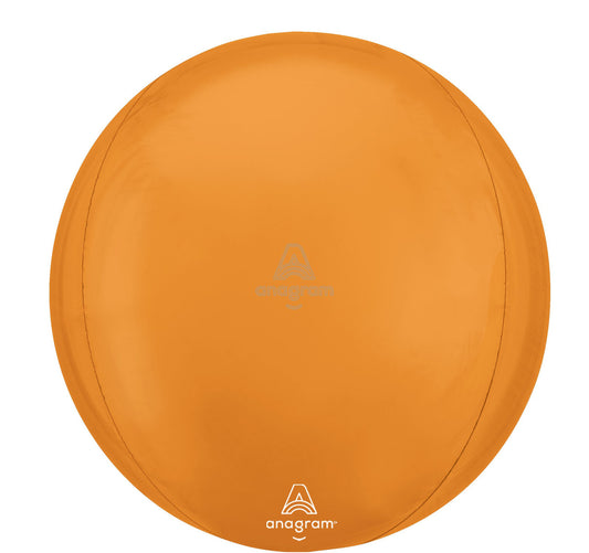 16"A Orbz Orange Mylar Balloon