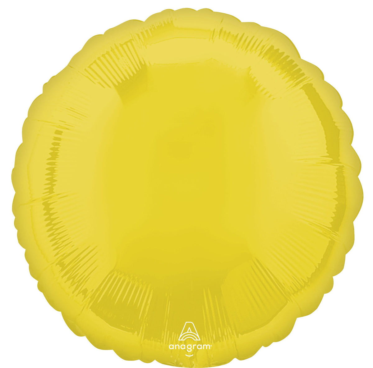 18" Vibrant Yellow round Mylar Balloon