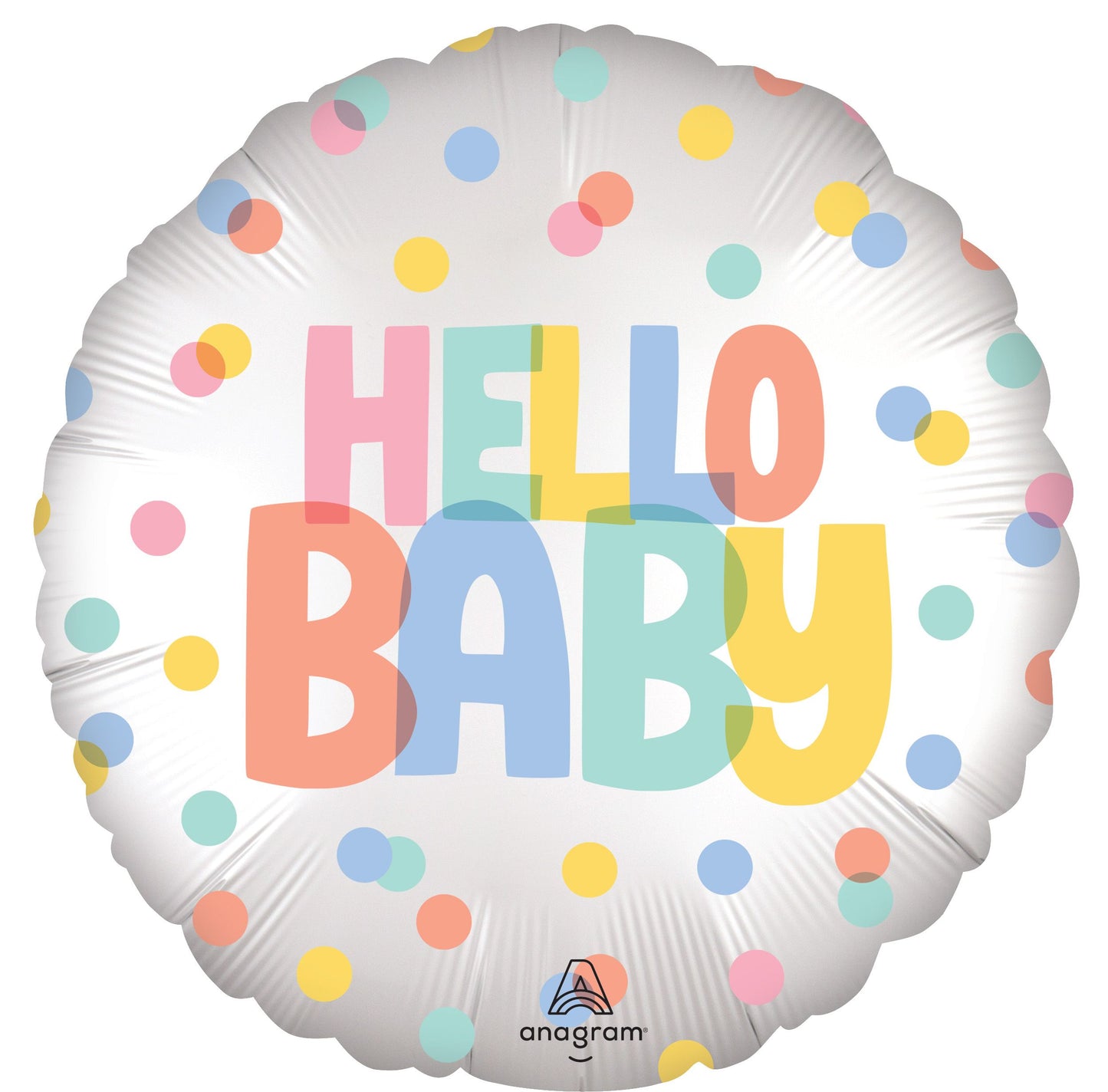 Satin Modern Hello Baby Mylar Balloon