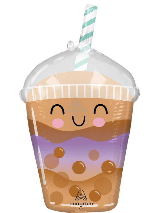 29" Bubble Tea, Boba Mylar Balloon