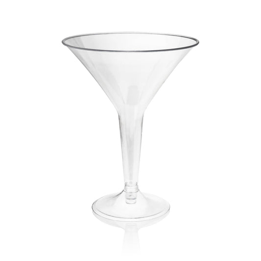 Party Disposable Clear Plastic Martini Glasses Pack of 12