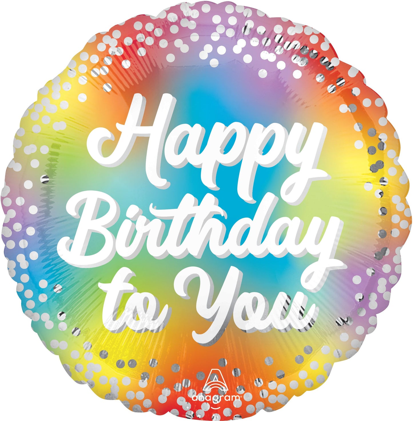 Standard Happy Birthday Glitz Mylar Balloon