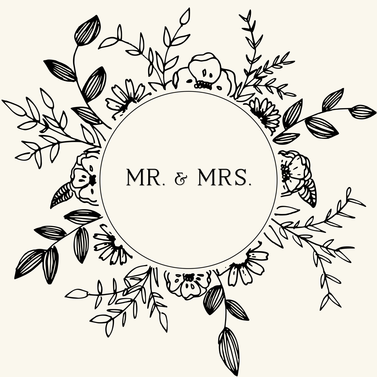 Mr. & Mrs. Black and White Wrapping Papers: Glossy / 30" x 36"