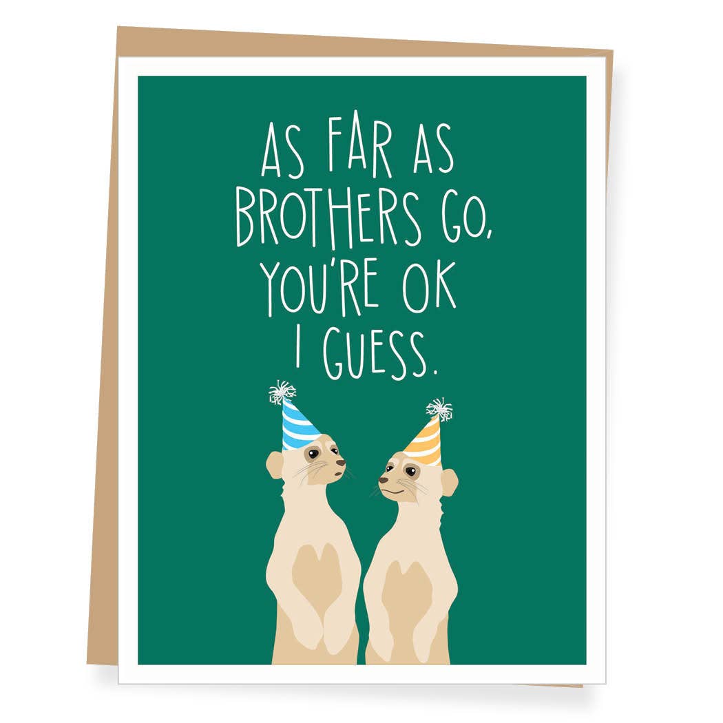 Meerkat Brother Birthday Card