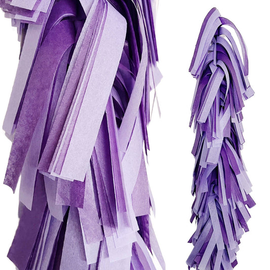 Fringed Tissue Balloon Tassel (Multicolored): Dual Purple