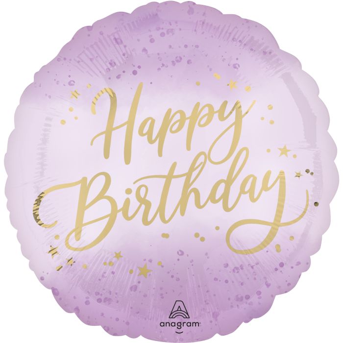 Standard Lavender Luxe Birthday Mylar Balloon