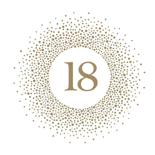 Lunch Napkin - 18th Birthday GOLD