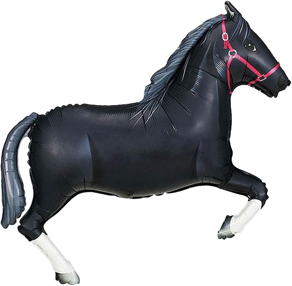 Galloping Black Horse Jumbo 34" Mylar Balloon
