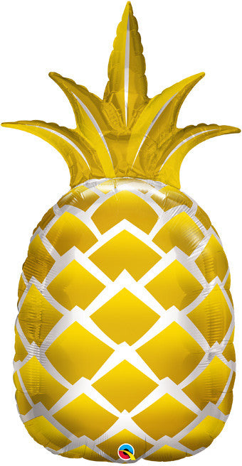 44" Pineapple, Golden Mylar balloon