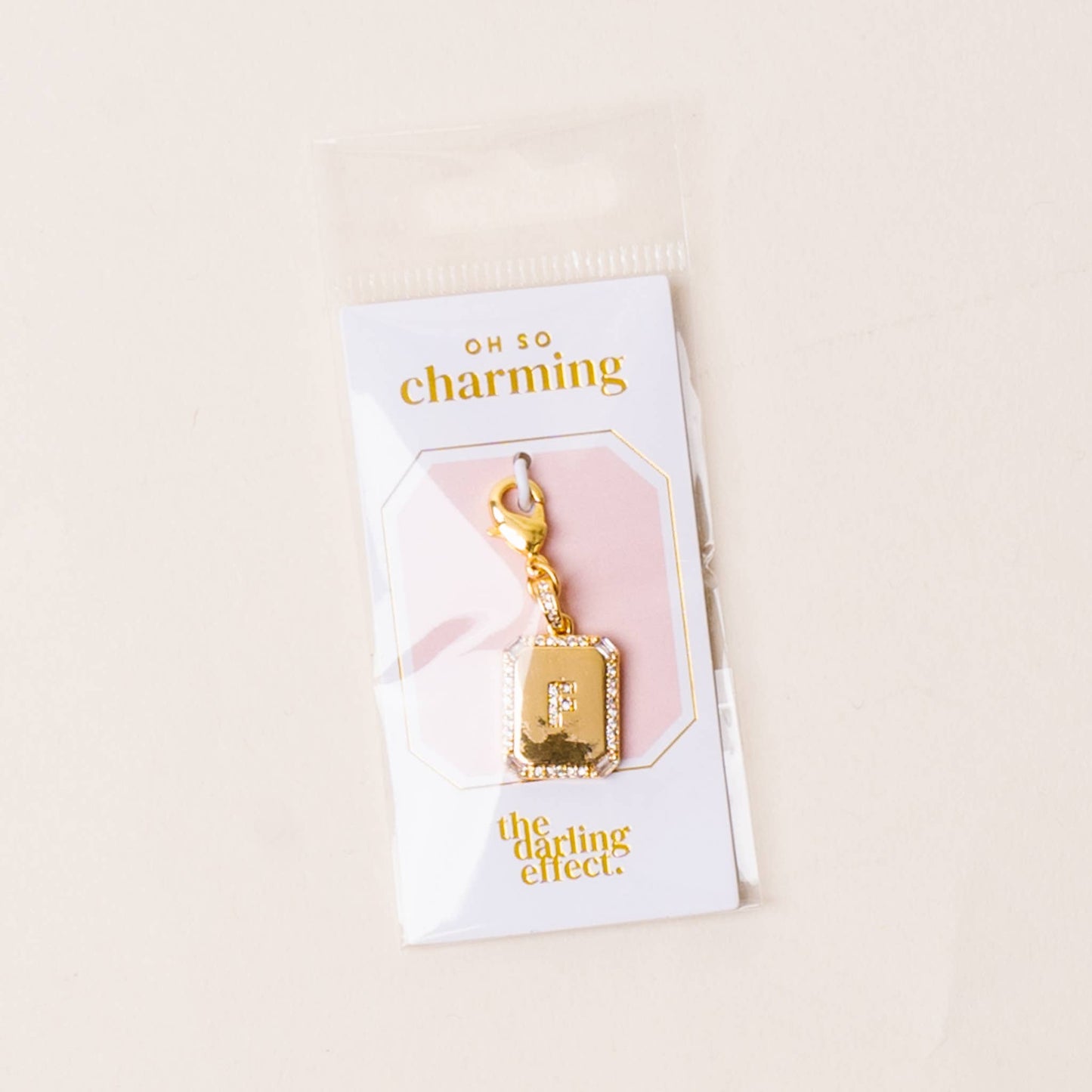 The Darling Effect - Jewelry Charm Initial Letter Gold-F