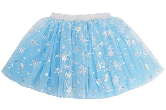 Blue Silver Sparkle Snowflake Tutu: 1-2 year