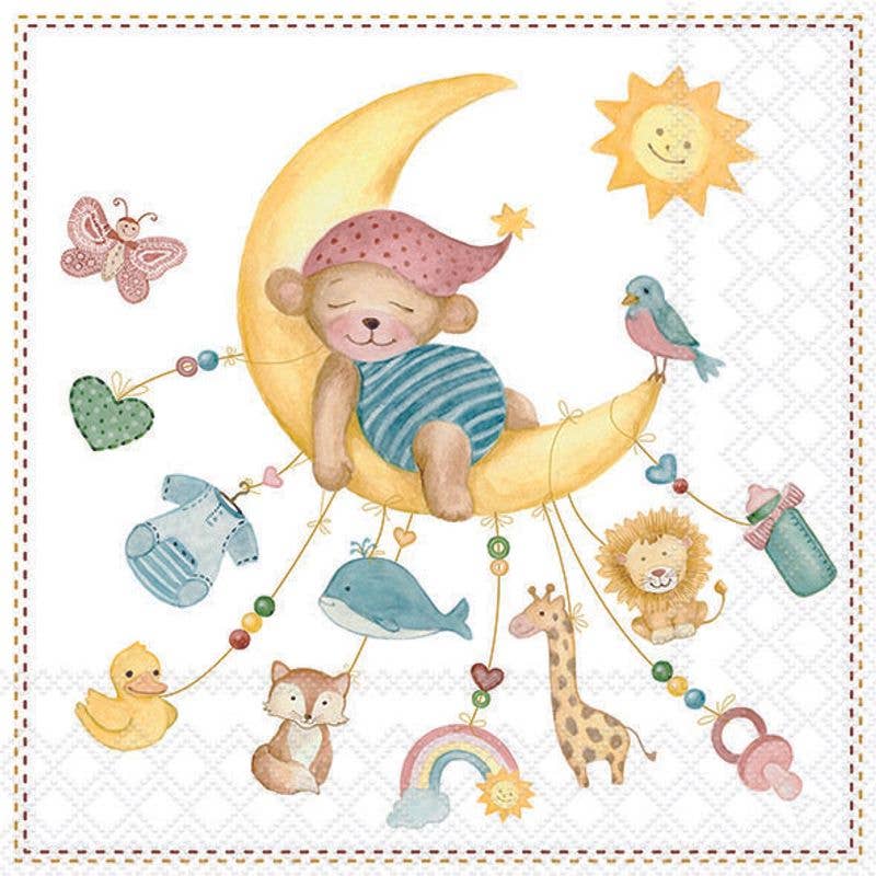 Lunch Napkin - Sleepy Teddy Bear