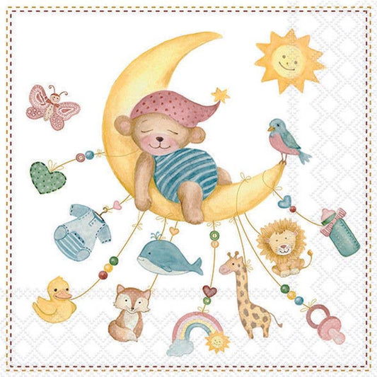 Lunch Napkin - Sleepy Teddy Bear