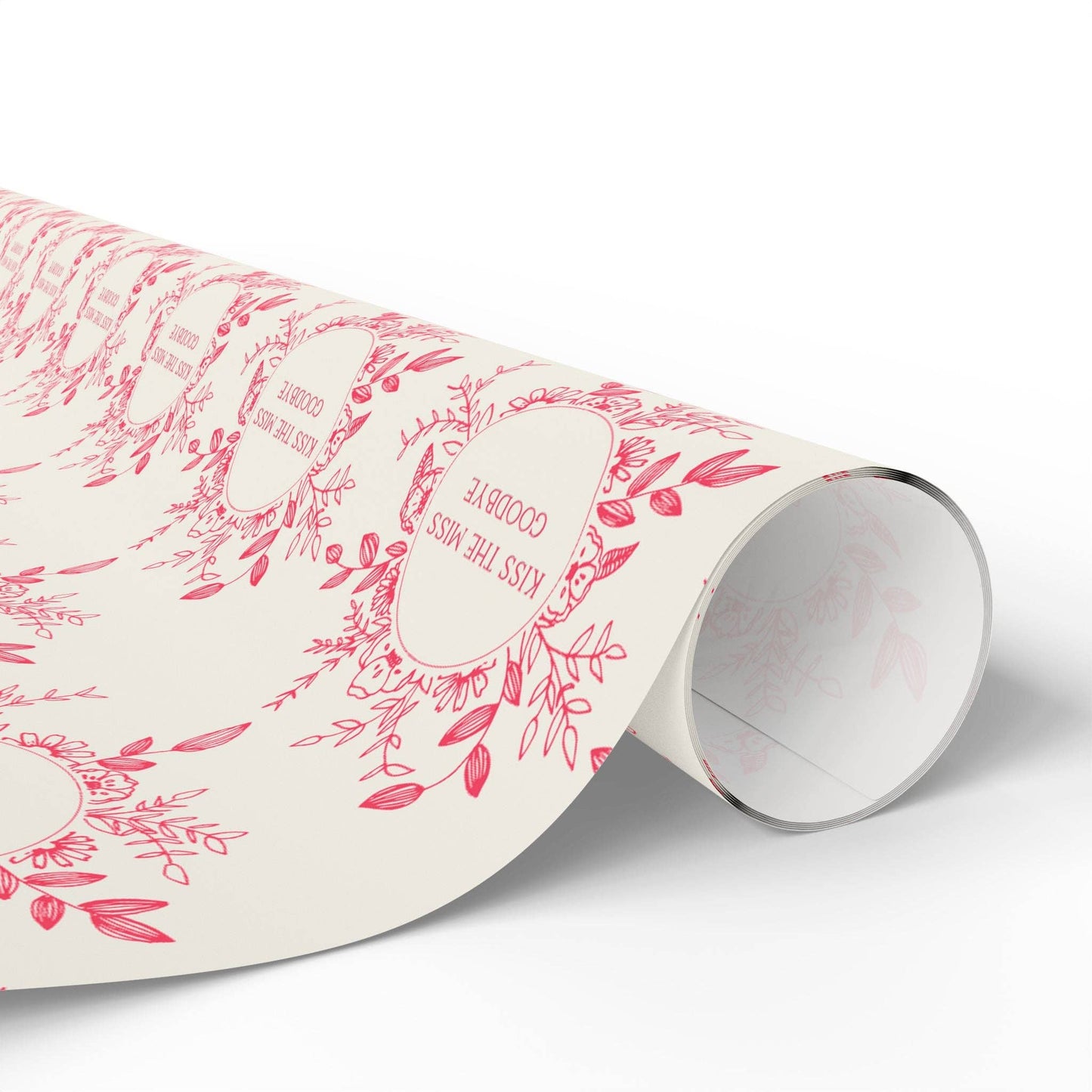 Kiss the Miss Goodbye, Bachelorette Wrapping Paper: Glossy / 30" x 36"