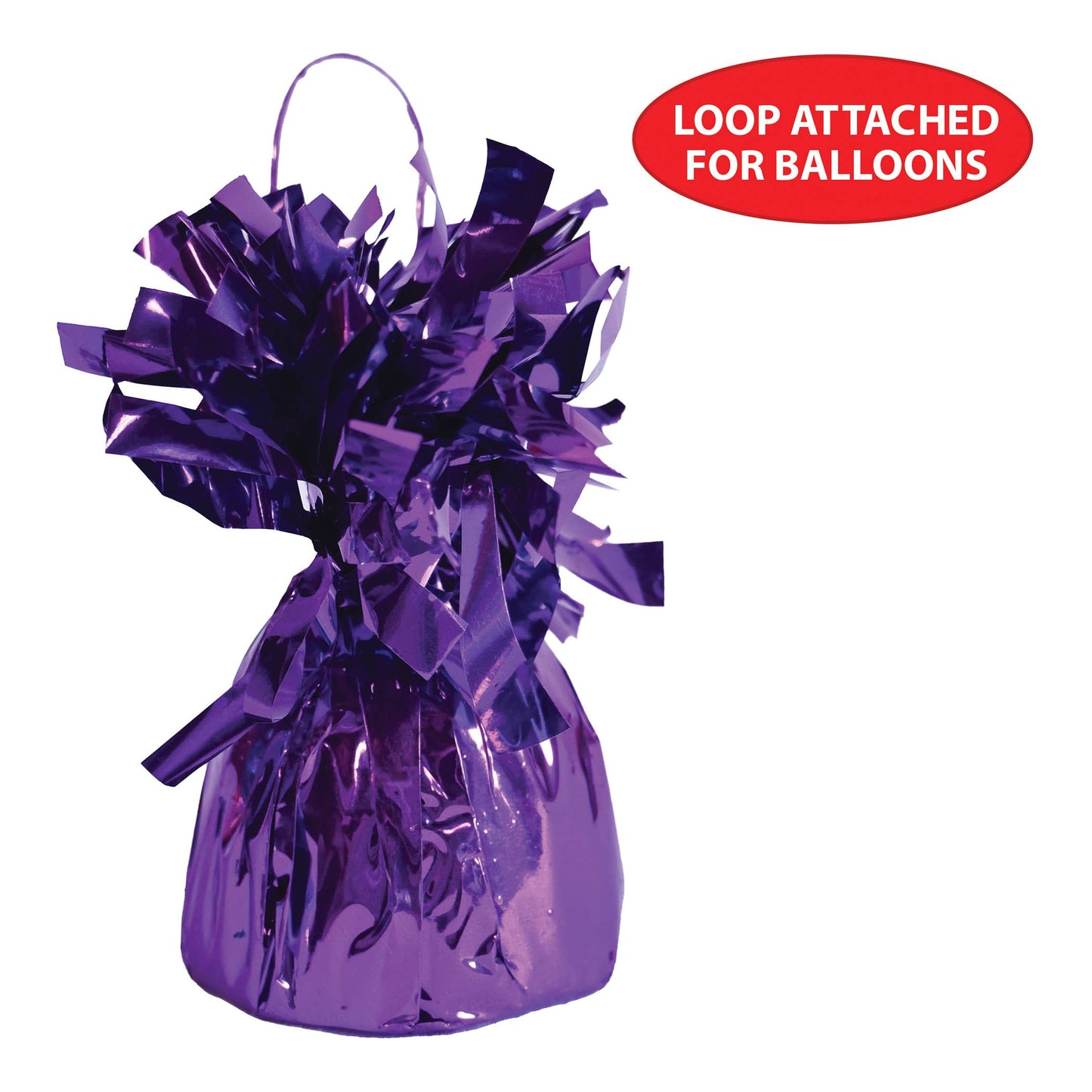 Metallic Wrapped Balloon Weight, Purple, 6 oz