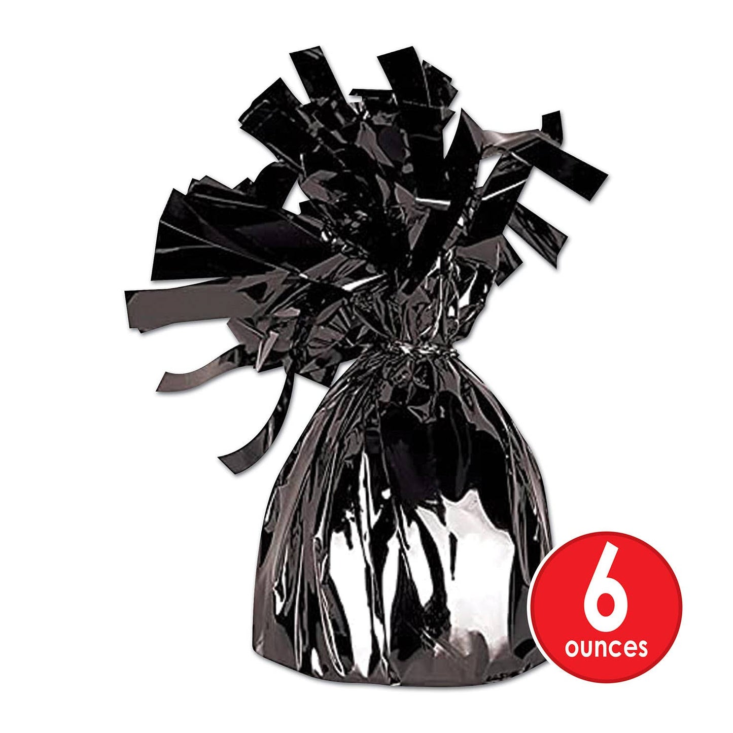 Metallic Wrapped Balloon Weight - Black, 6 oz