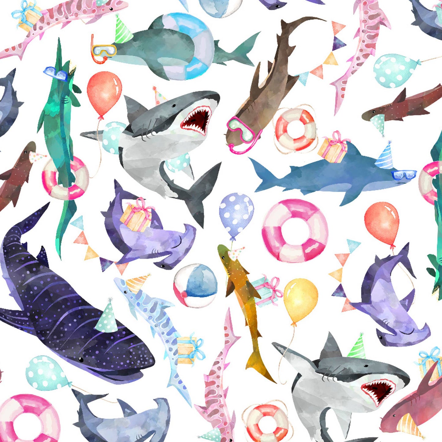 Shark Party Gift Wrap - Roll