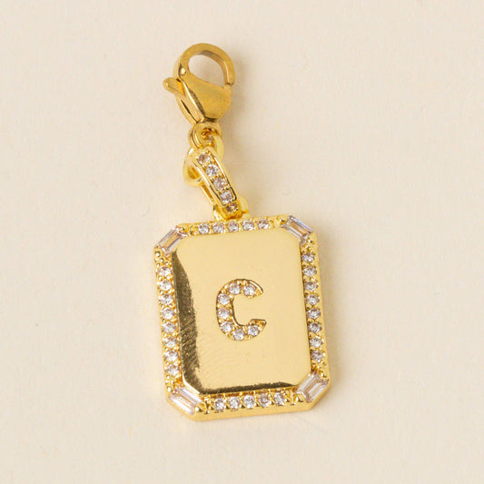 The Darling Effect - Jewelry Charm Initial Letter Gold-C