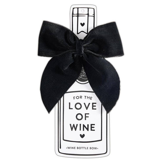 Santa Barbara Design Studio by Creative Brands - Wine Bottle Bow - Black: Spot Clean Only / Velvet, Cardboard