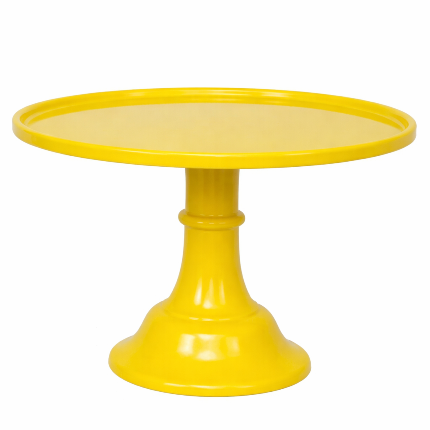 LARGE YELLOW PEDESTAL MELAMINE CAKE STAND