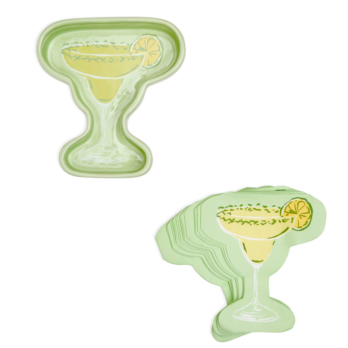 40pc Cocktail Napkins w/ Ceramic Holder - Margarita