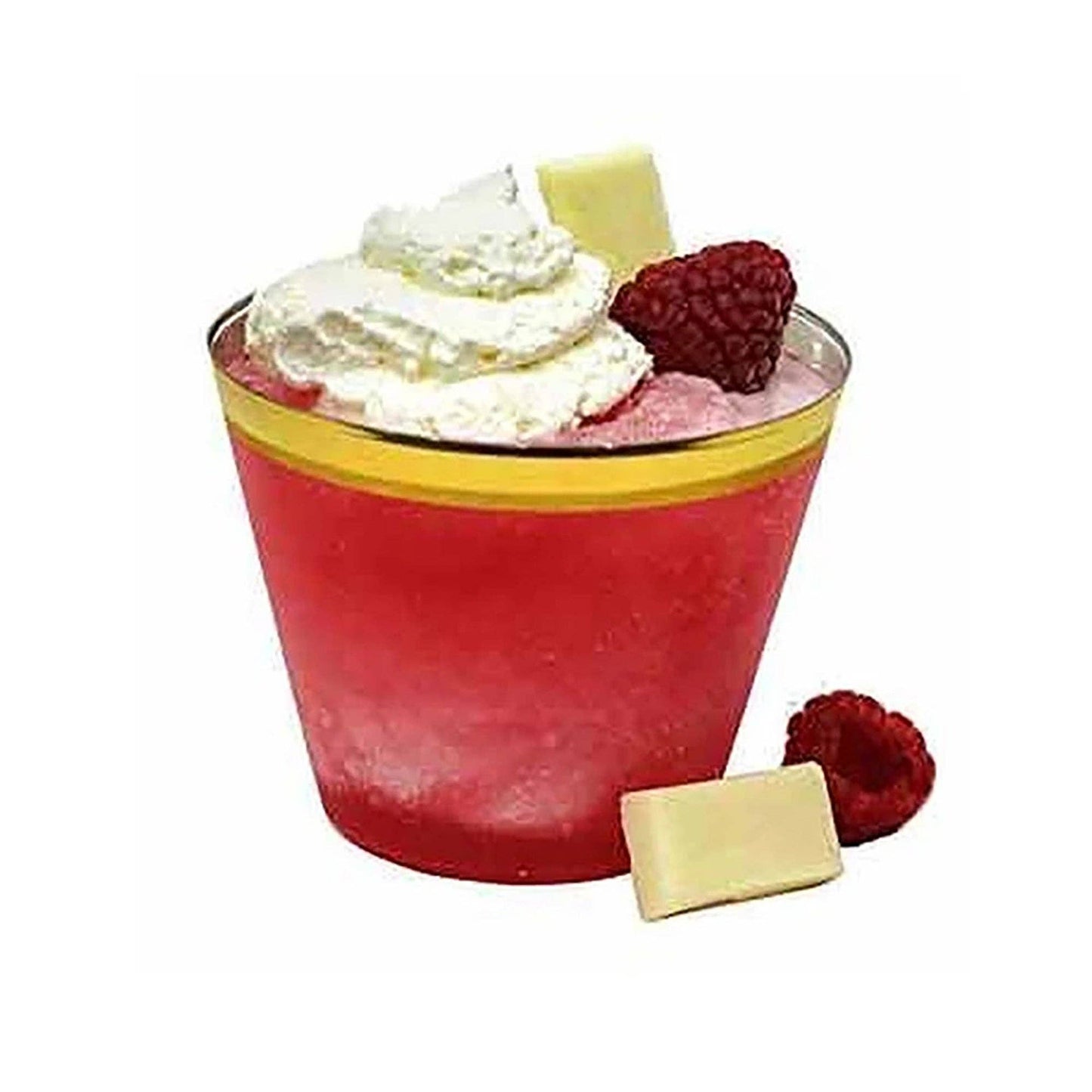 Smarty had a Party - 9 oz. Clear w/ Metallic Gold Rim Round Plastic Cups - 20 pcs