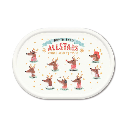 Dear Rudolph Reindeer Melamine Platter