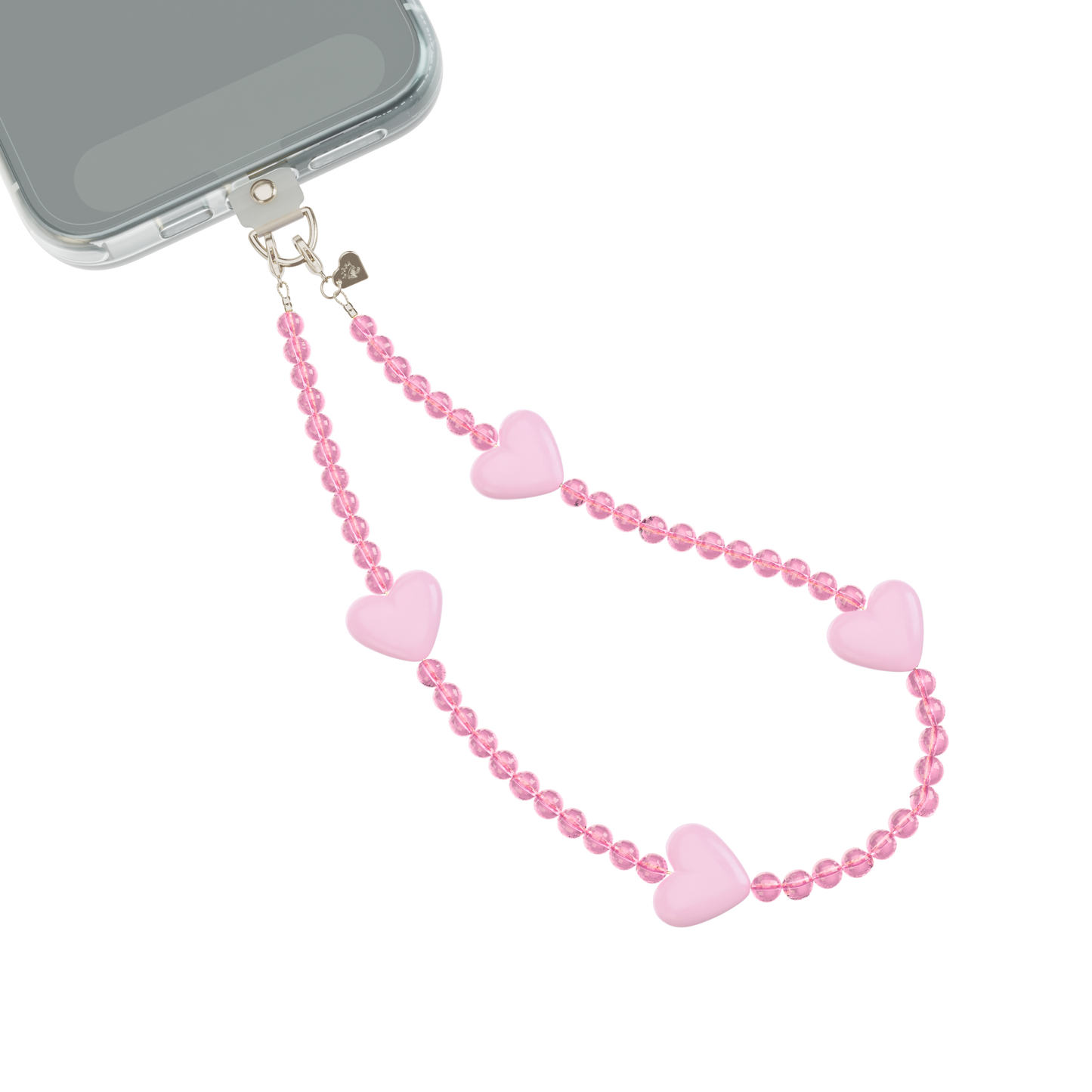 VELVET CAVIAR - Phone Charm Wristlet - Pink Heart