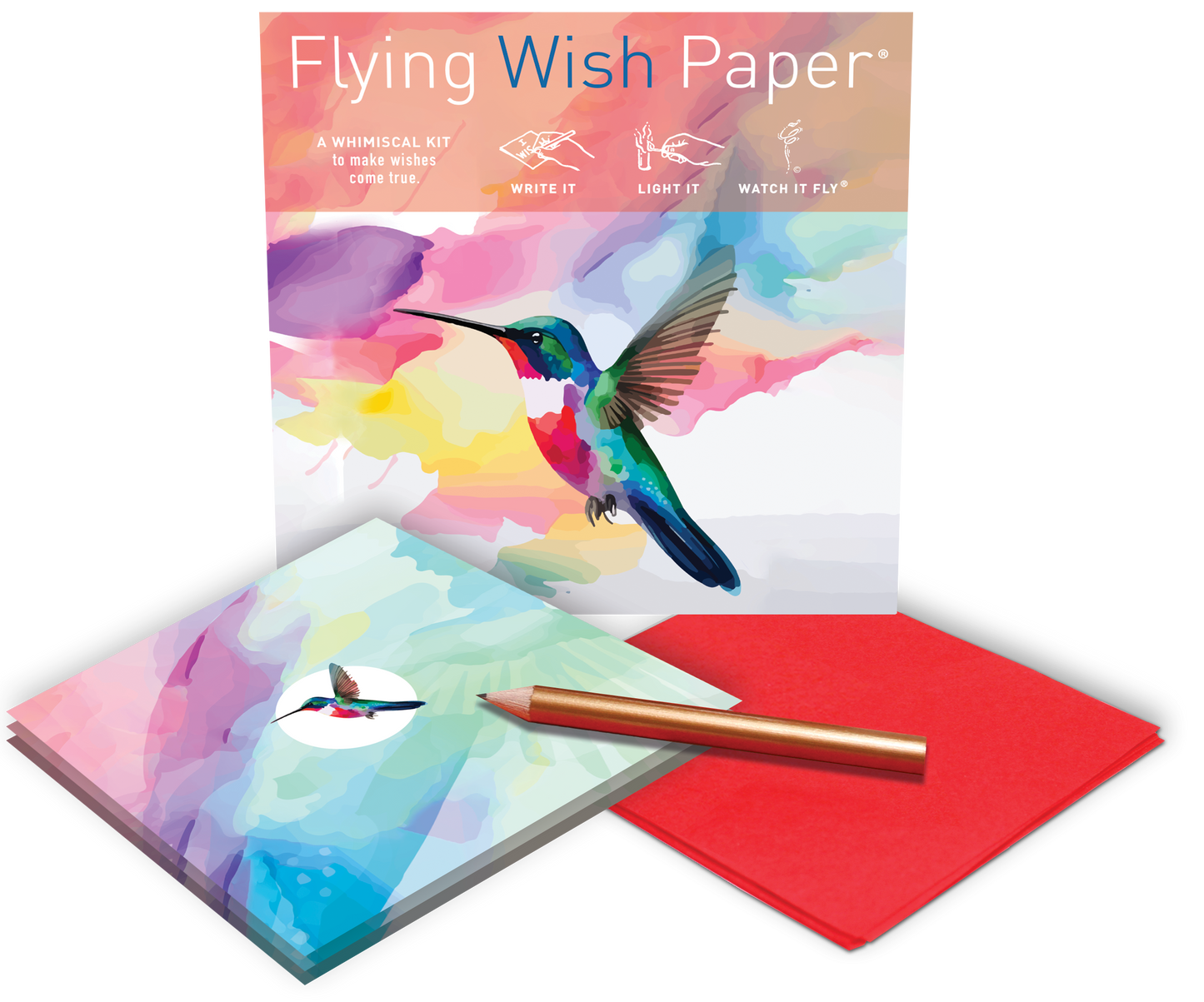 FLYING WISH PAPER ® - HUMMINGBIRD — Flying Wish Paper® Standard Mini WISHING KIT™