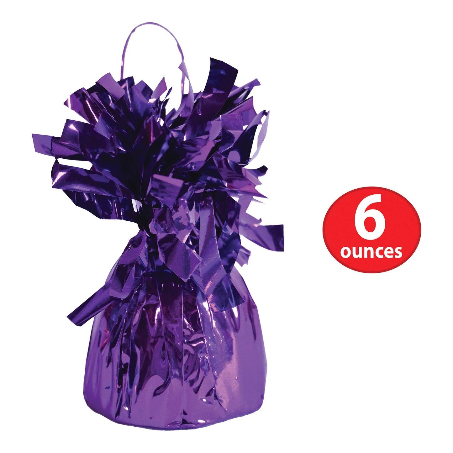 Metallic Wrapped Balloon Weight, Purple, 6 oz