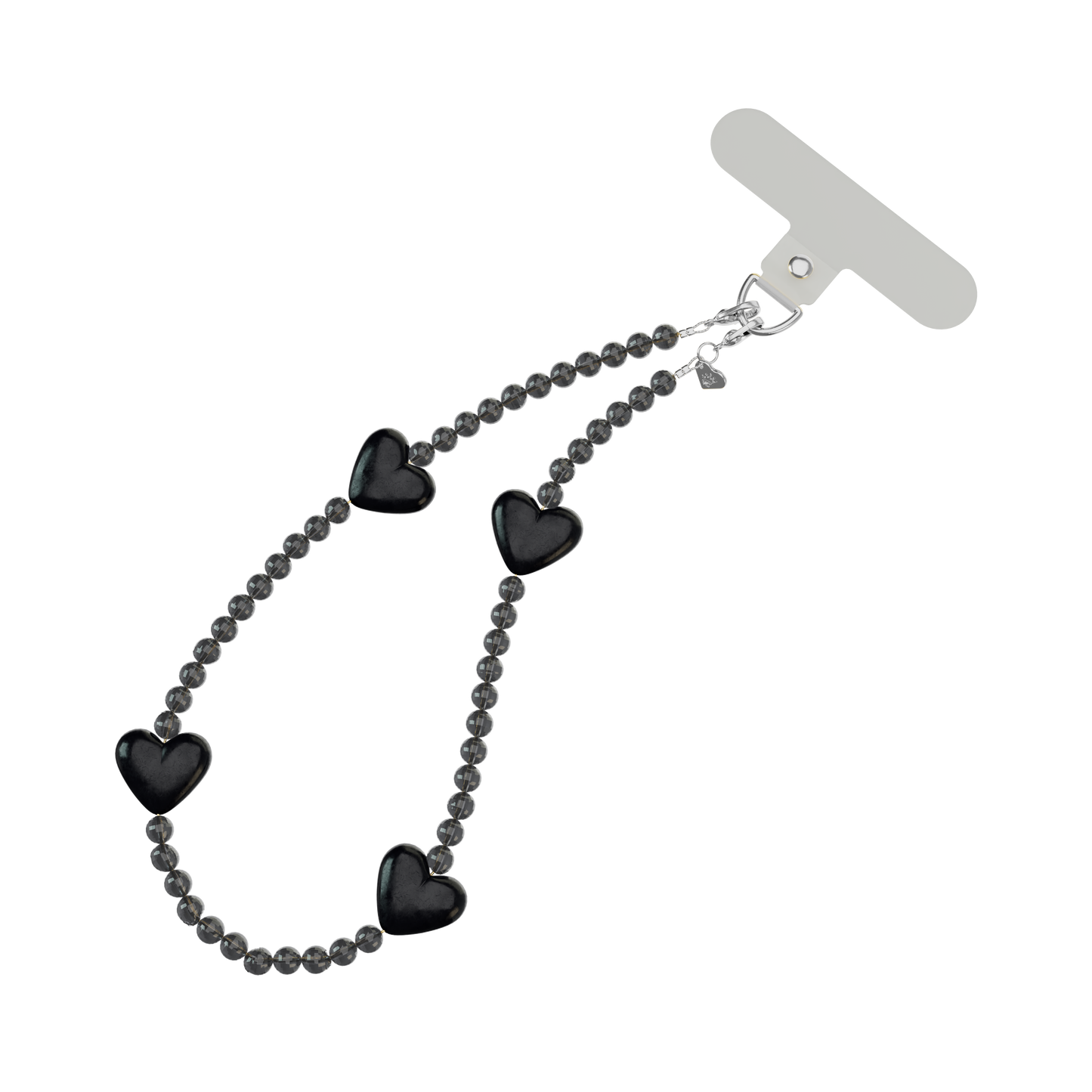 VELVET CAVIAR - Phone Charm Wristlet - Black Heart