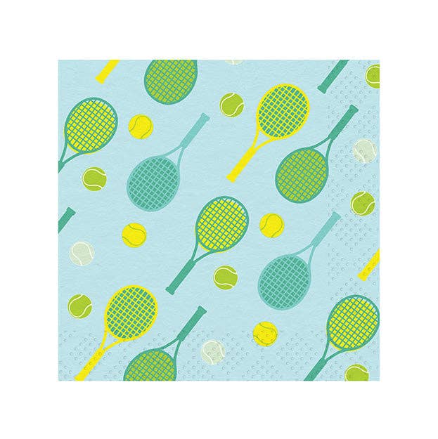 Tennis Racket Multi Lunch Napkin/40pk
