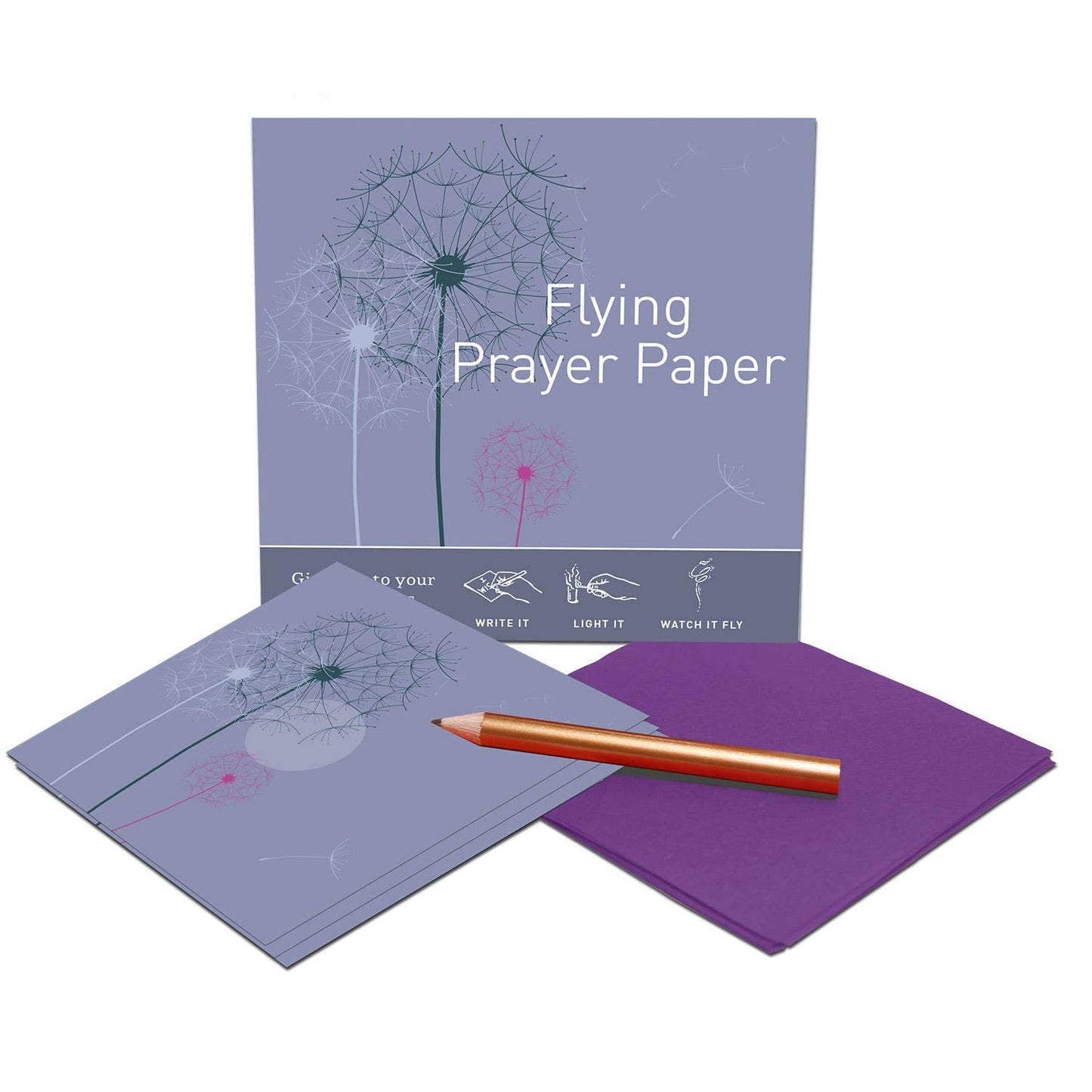 FLYING WISH PAPER ® - DANDELION PRAYER / Mini / 15 Ritual WISH PAPER™ +Accessories