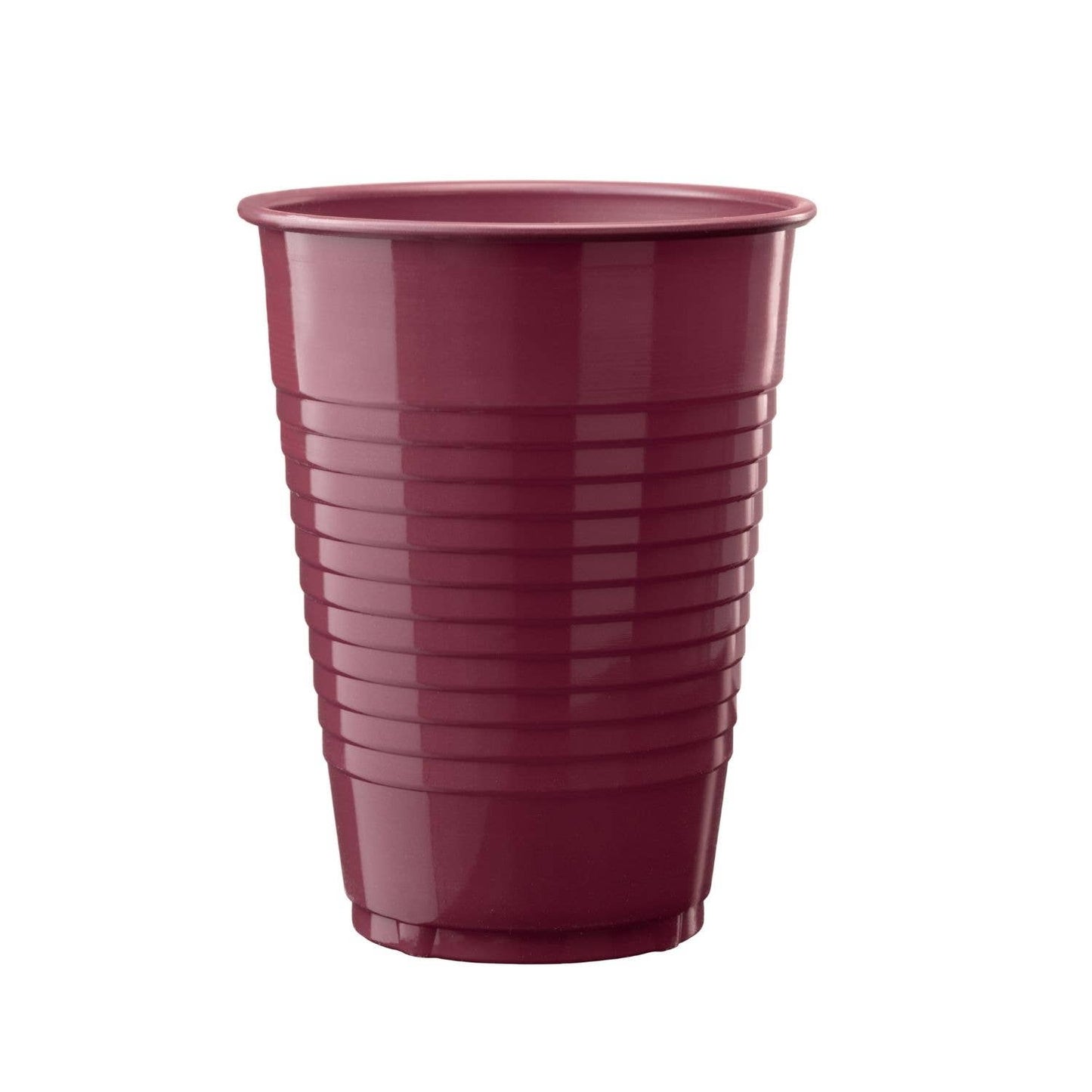12 oz Burgundy Plastic Cups - 50 Ct.: Burgundy / 12 oz.