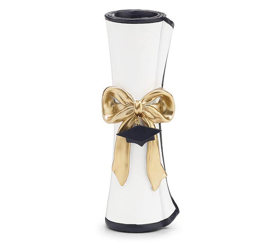 DIPLOMA SHAPE RESIN VASE