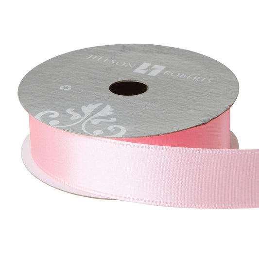 Pastel Pink Ribbon - Fancy Satin 1"