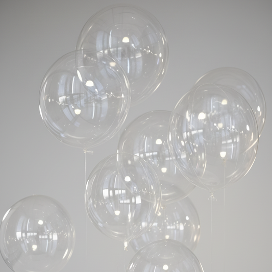 18" Clear/Transparent Balloons - Floating