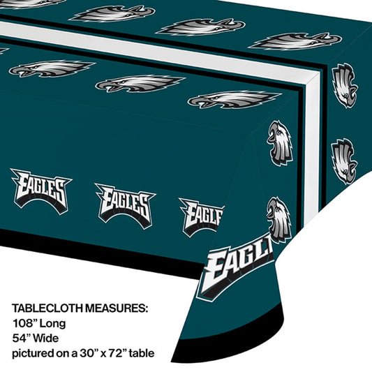 Philadelphia Eagles Plastic Table Cover, 54" X 102"